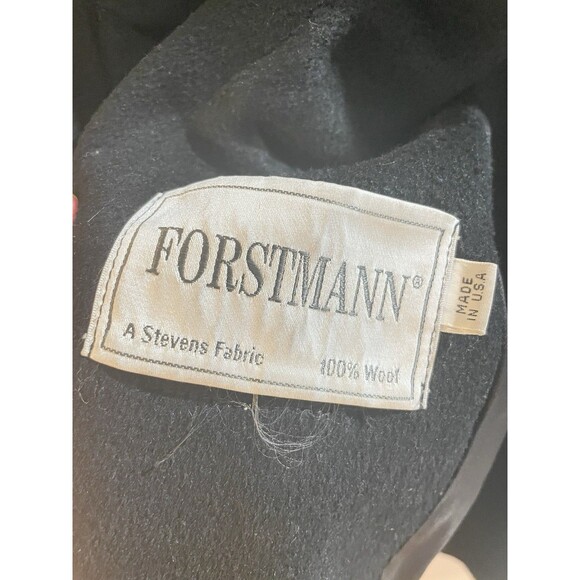 Vintage Forstmann 100% Wool Coat w/ Real Mink Fur Collar | Black | 1950s-60s M/L - Picture 6 of 8